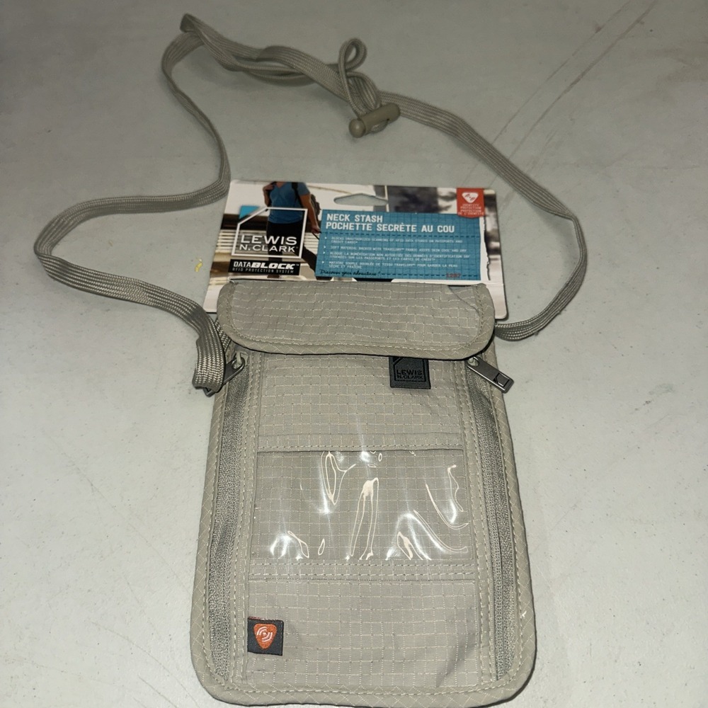Lewis N. Clark RFID Blocking Stash Neck Wallet, Travel Pouch + Passport Holder f